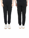 Cotton Fleece Cargo Truck Pants Black - STONE ISLAND - BALAAN 2