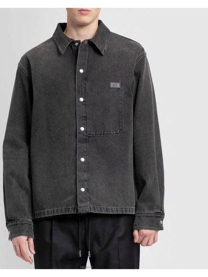 Cotton Twill Denim Jacket Grey - DIOR - BALAAN 2