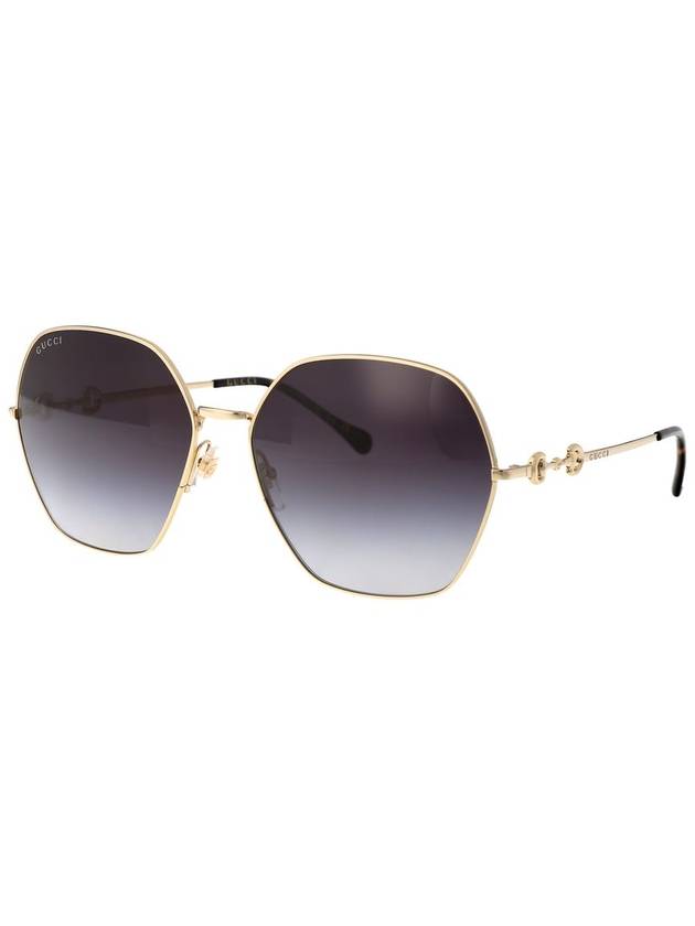 Eyewear Horsebit Round Frame Sunglasses Gold - GUCCI - BALAAN 3