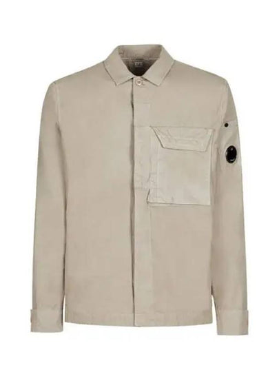 Lens Waffen Pocket Long Sleeve Shirt Beige - CP COMPANY - BALAAN 2