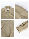 Men's Classic Button Pocket Cotton Long Sleeve Shirt Beige - JIL SANDER - BALAAN 5