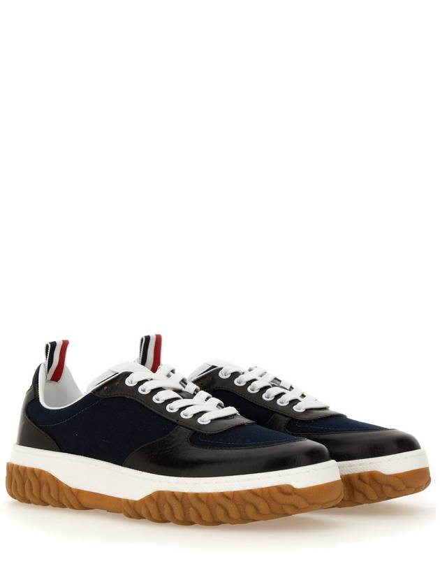 Letterman Panel Low-Top Sneakers Navy - THOM BROWNE - BALAAN 2