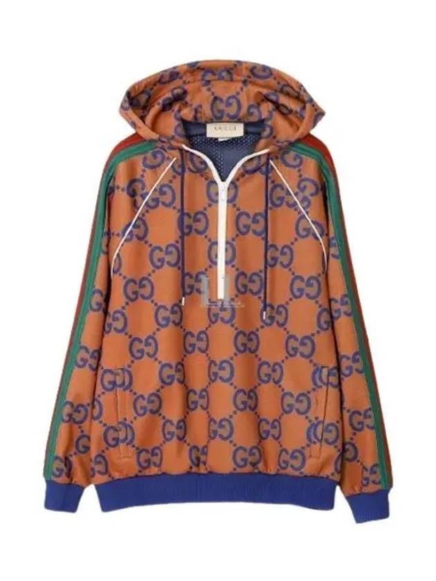 GG Jacquard Half Zip-Up Jacket Brown - GUCCI - BALAAN 2