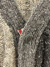 Men's Tonal Funmix Mohair Tweed Cardigan Grey - THOM BROWNE - BALAAN 5