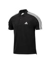 Essentials 3S Embroidered Small Logo Pique Polo Shirt Black - ADIDAS - BALAAN 3