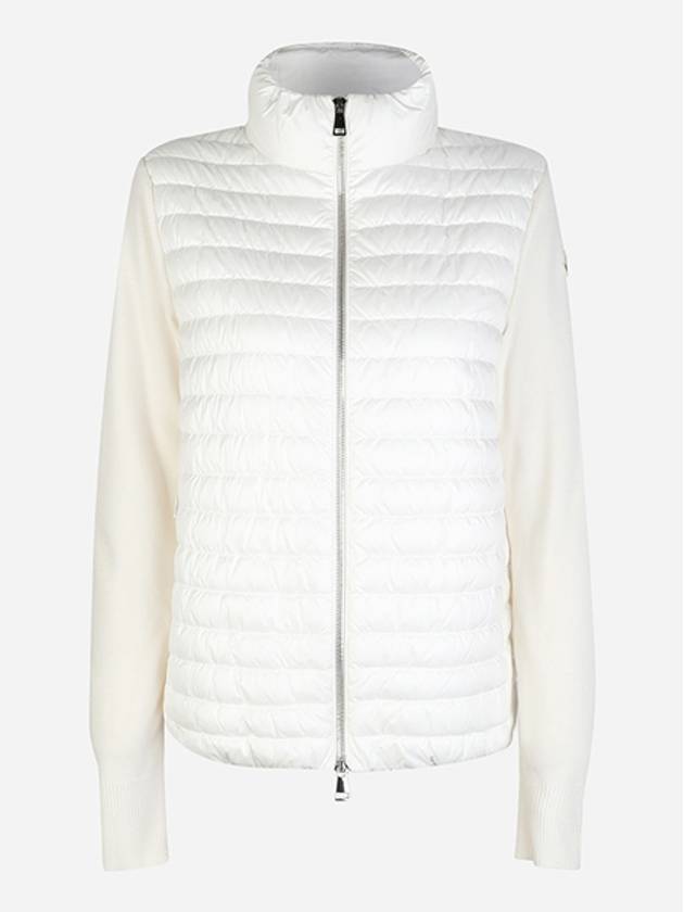 24SS 9B00024 M1131 030 Women Logo Patch Padding Mix Jacket White - MONCLER - BALAAN 1