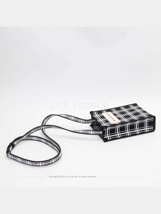 Marni Check Mini Cross Black White 11168hva - MARNI - BALAAN 4