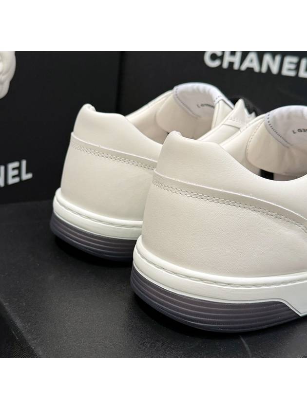 Calfskin Low Top Sneakers White - CHANEL - BALAAN 9