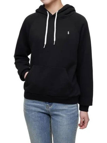 W Fleece Pullover Hoodie Black - POLO RALPH LAUREN - BALAAN 1