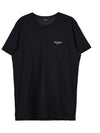 Logo Print Eco Responsible Cotton Short Sleeve T-Shirt Black - BALMAIN - BALAAN 11