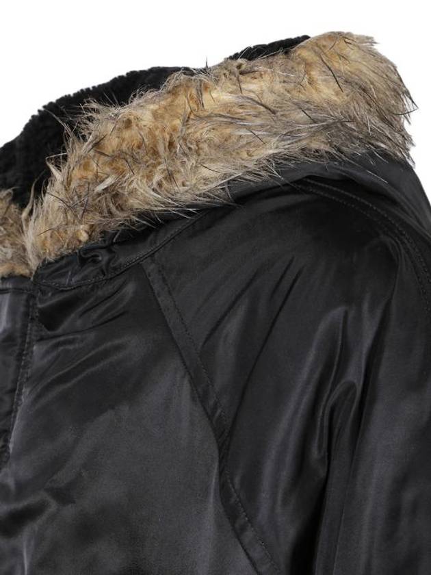 Fur Hooded Military Parka Black - BALENCIAGA - BALAAN 4