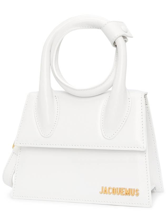 Le Chiquito Noeud Coiled Leather Tote Bag White - JACQUEMUS - BALAAN 3