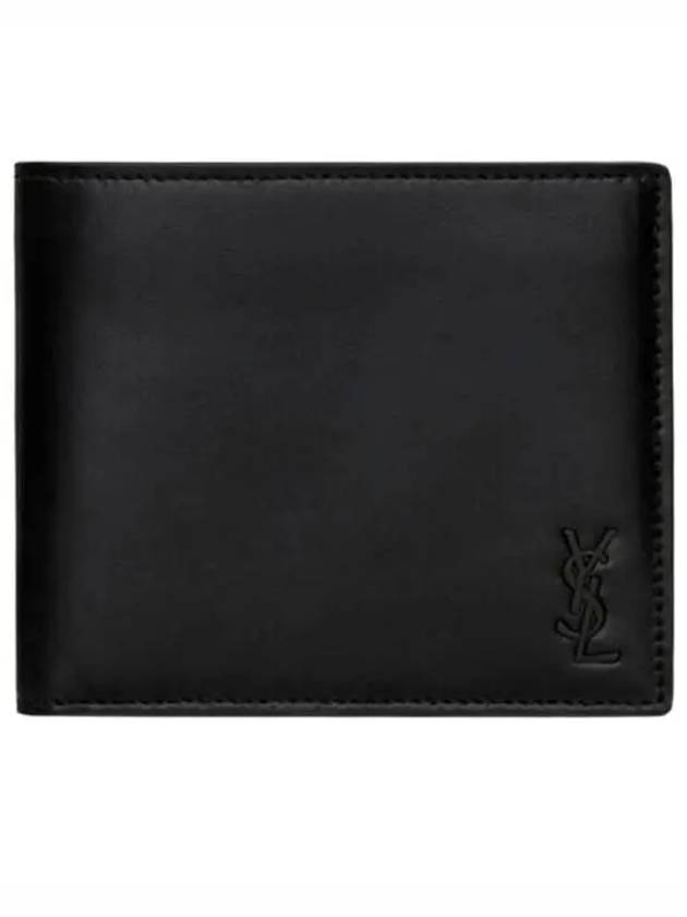 Tiny Cassandre Monogram Half Wallet Black - SAINT LAURENT - BALAAN 2