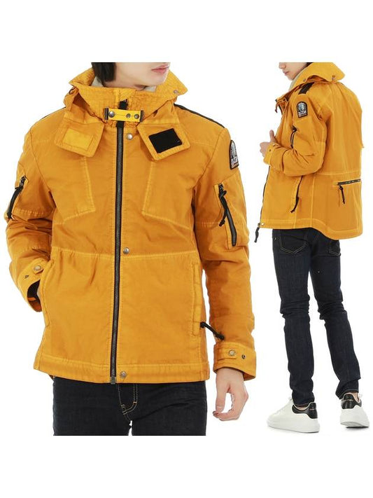 Neptune Hooded Down Jacket Yellow - PARAJUMPERS - BALAAN 1