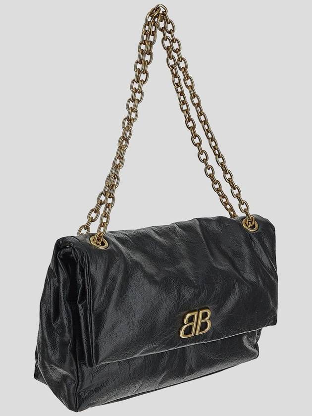 Monaco Chain Strap Shoulder Bag Black - BALENCIAGA - BALAAN 3