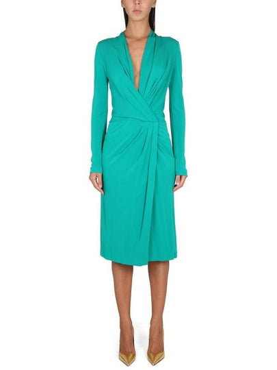 Midi Dress A 0405 1621 0382 EMERALD - ALBERTA FERRETTI - BALAAN 2