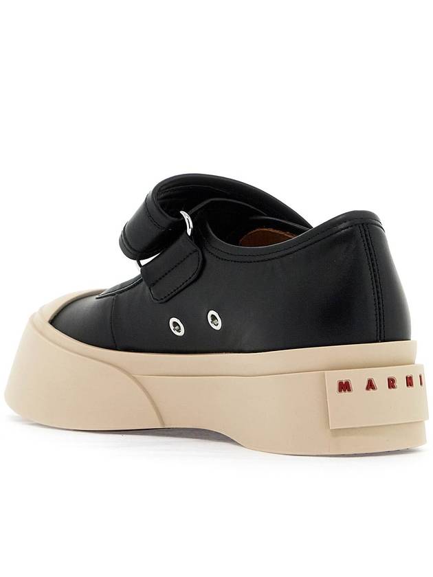 Nappa Leather Mary Jane Low Top Sneakers Black - MARNI - BALAAN 4