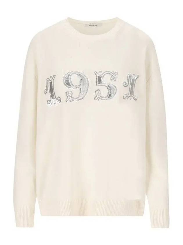 PLATA WHITE wool cashmere knit - MAX MARA - BALAAN 1