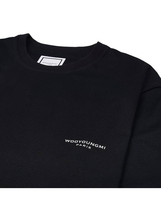 Square Patch Logo Short-Sleeve T-Shirt Black - WOOYOUNGMI - BALAAN 5