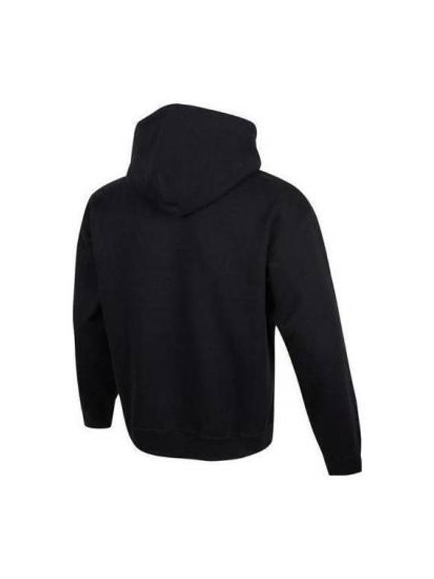 Solo Swoosh Fleece Pullover Hoodie Black - NIKE - BALAAN 3