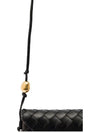 Intrecciato Mini Leather Cross Bag Black - BOTTEGA VENETA - BALAAN 4