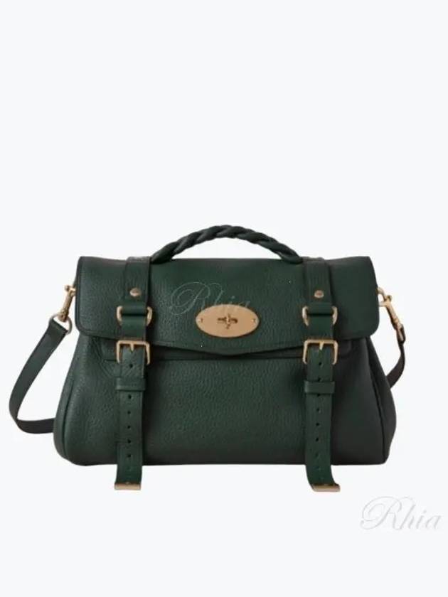 Alexa Medium Heavy Grain Tote Bag Green - MULBERRY - BALAAN 2