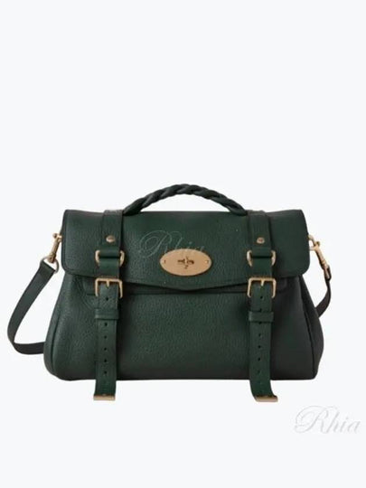 Alexa Medium Heavy Grain Tote Bag Green - MULBERRY - BALAAN 2