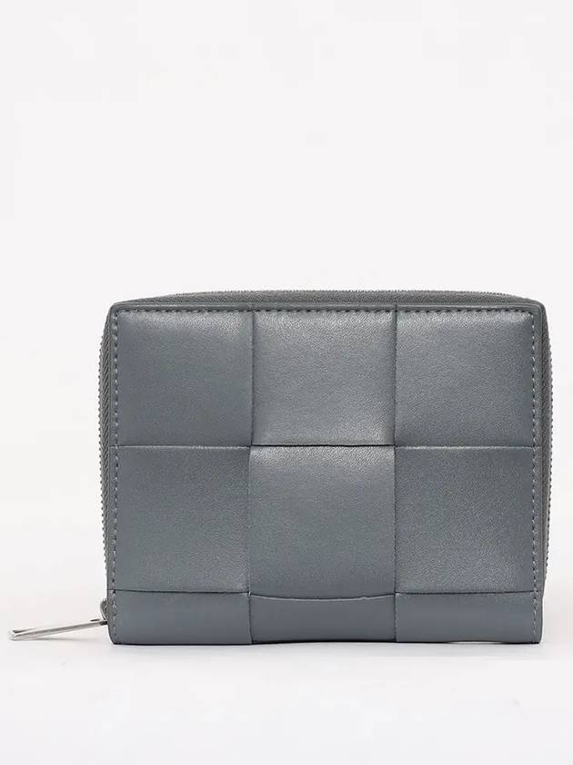 Intrecciato Mini Halfwallet Gray - BOTTEGA VENETA - BALAAN.