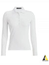 Ribbed Tech Nylon Long Sleeve Polo Shirt White - G/FORE - BALAAN 2