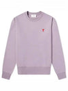 Small Heart Logo Sweatshirt Purple - AMI - BALAAN 2