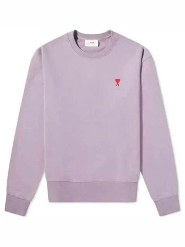 Small Heart Logo Sweatshirt Purple - AMI - BALAAN 2