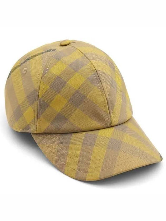 Check Base Ball Cap Yellow - BURBERRY - BALAAN 2