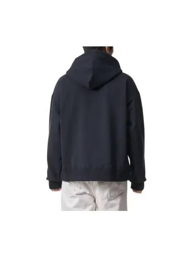 Drawstring Cotton Hoodie Navy - JIL SANDER - BALAAN 2