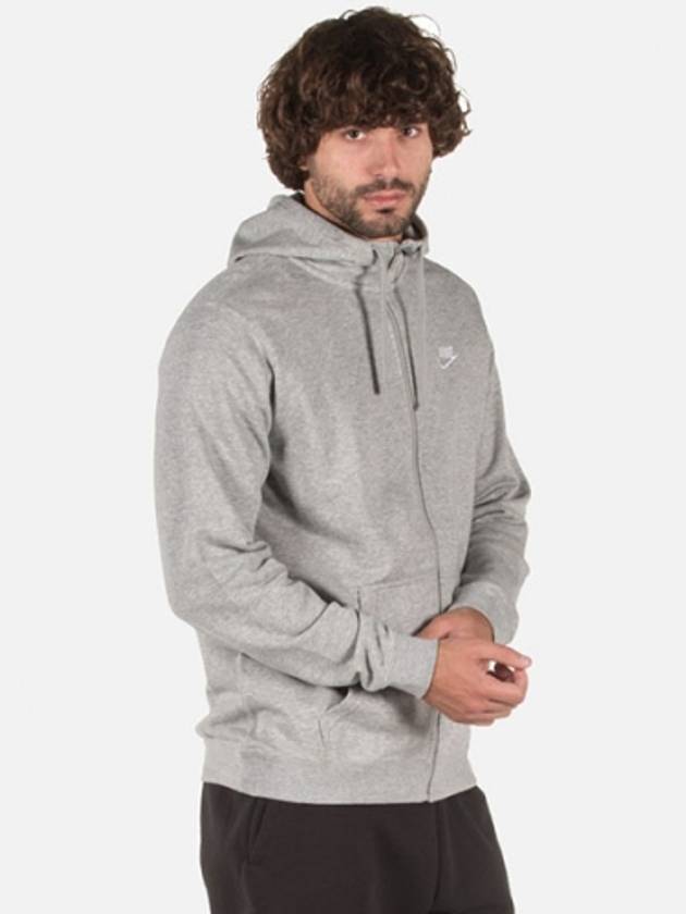 01 804392 063 Club French Terry Hooded Zip Jacket Gray - NIKE - BALAAN 1