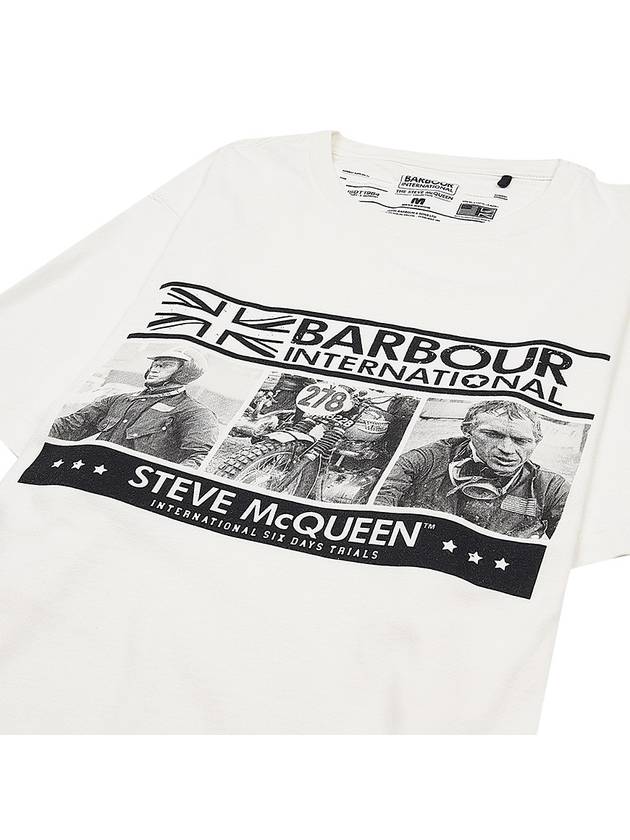 Logo Print Cotton Short Sleeve T-Shirt White - BARBOUR - BALAAN 4