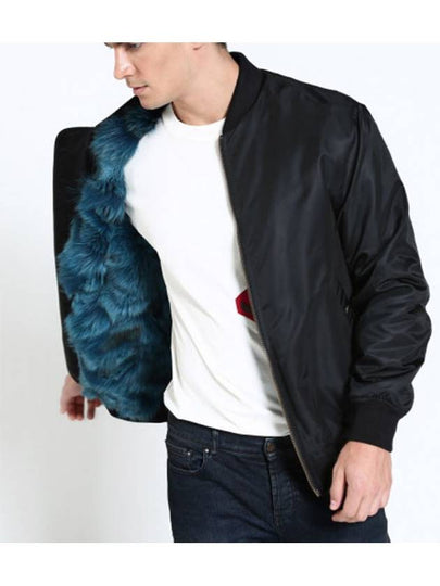 Mr and Mrs Spur Fox Fur Lining Bomber Jacket Black 172BB060 - MR & MRS ITALY - BALAAN 2