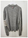 Diagonal Striped Mohair Wool Knit Top Grey - THOM BROWNE - BALAAN 4