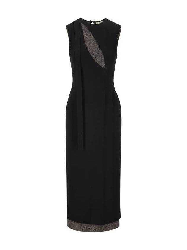 Jersey Metallic Yarn Long Dress Black - FENDI - BALAAN 2