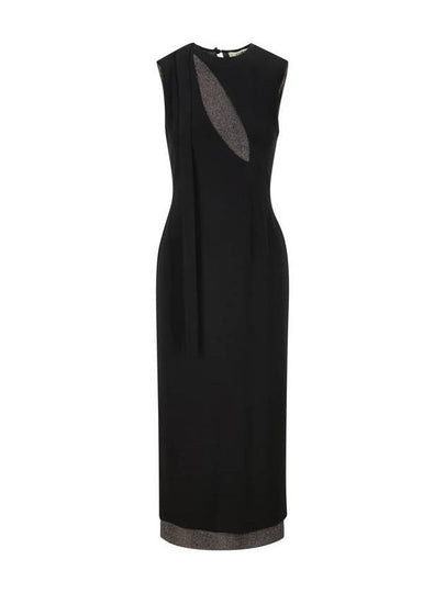 Jersey Metallic Yarn Long Dress Black - FENDI - BALAAN 2