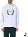 Milano Logo Print Cotton Hoodie White - MSGM - BALAAN 2