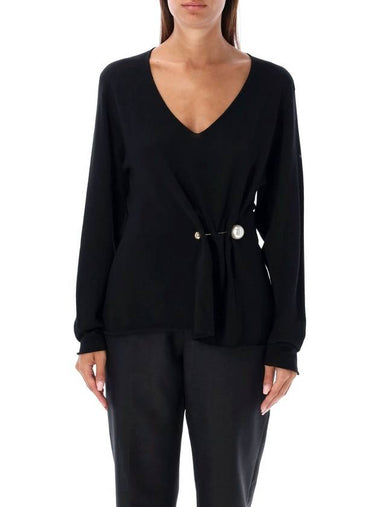 V-neck brooch sweater - PHILOSOPHY DI LORENZO SERAFINI - BALAAN 1