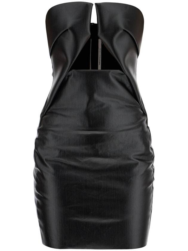 prong mini dress in coated denim - RICK OWENS - BALAAN 1