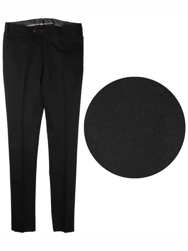 Virgin Wool Skinny Fit Slacks Black - PT TORINO - BALAAN 2