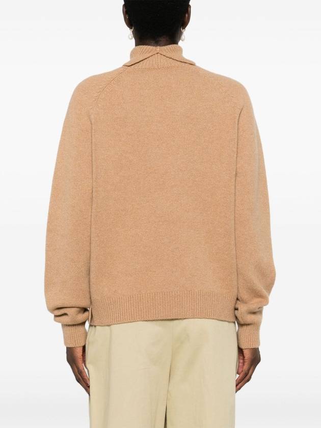 Pullover Cashmere Turtleneck Beige - FENDI - BALAAN 3