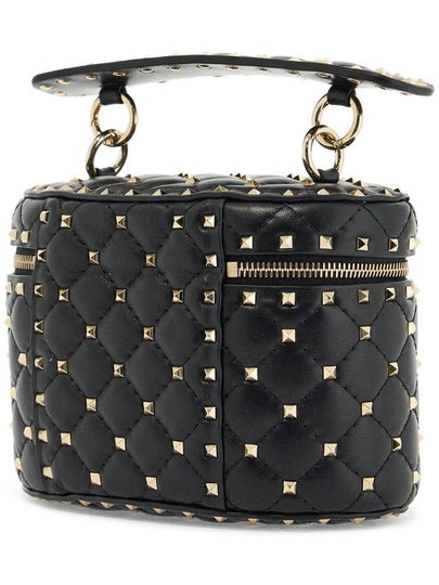 black quilted leather cylindrical vanity bag with chain - VALENTINO - BALAAN 2