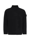 Ghost Piece Mock Neck Virgin Wool Knit Top Navy - STONE ISLAND - BALAAN 2