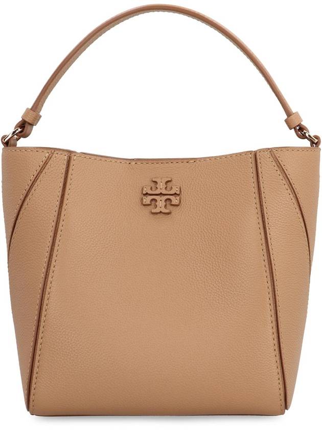 Mcgraw Logo Small Bucket Bag Brown - TORY BURCH - BALAAN 3