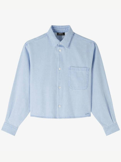 Samantha Denim Long Sleeve Shirt Light Blue - A.P.C. - BALAAN 2