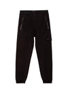 Ghost Piece Tapered Track Pants Black - STONE ISLAND - BALAAN.