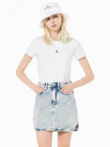 JEANS Women s Light Blue A Line Denim Mini Skirt J222360 1AA - CALVIN KLEIN - BALAAN 1